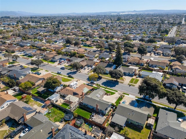 drone / aerial view with a residential view