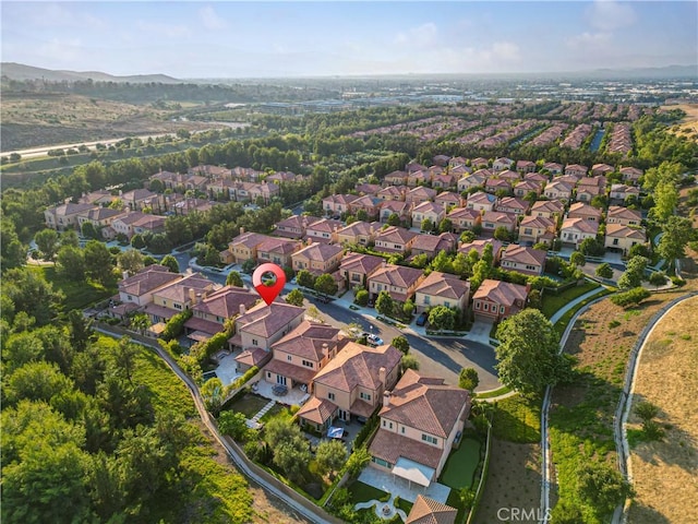 drone / aerial view with a residential view