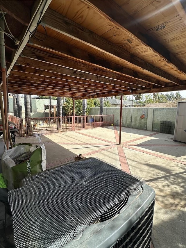 view of patio with fence