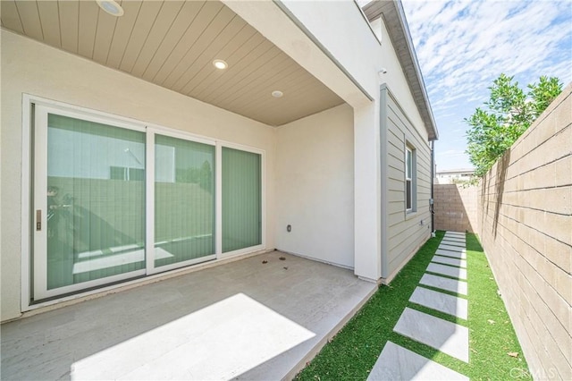 view of patio / terrace featuring a fenced backyard