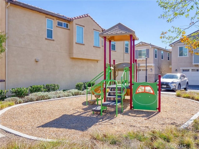 view of community jungle gym