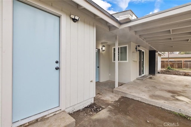 view of patio with fence