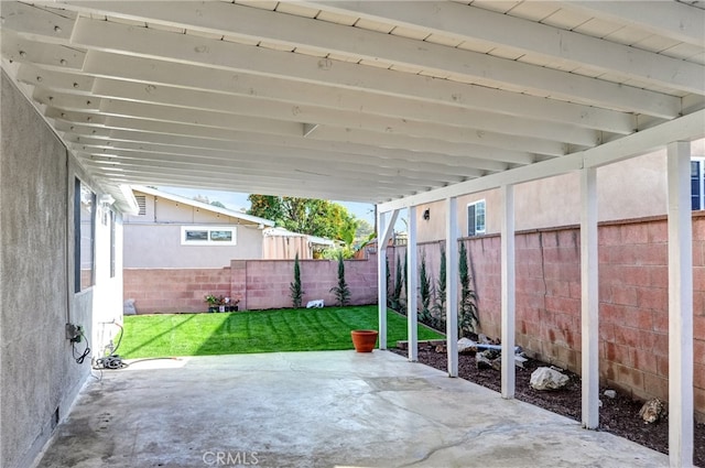 view of patio / terrace featuring a fenced backyard