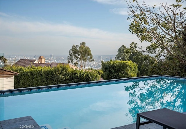 pool with a view of city