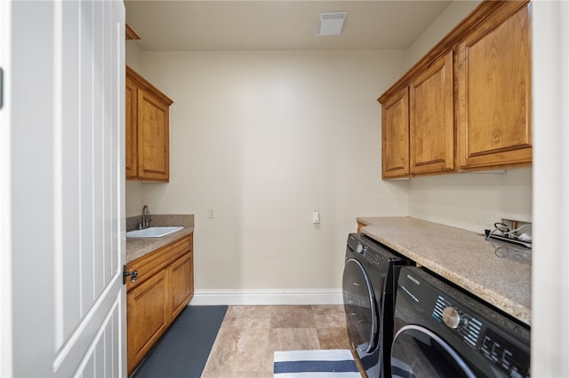 43840 E Vallejo Ave, Temecula, CA 92592 - laundry area with washer and clothes dryer and cabinet space