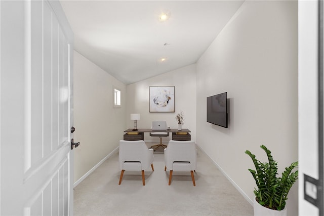 43840 E Vallejo Ave, Temecula, CA 92592 - office featuring light colored carpet and lofted ceiling