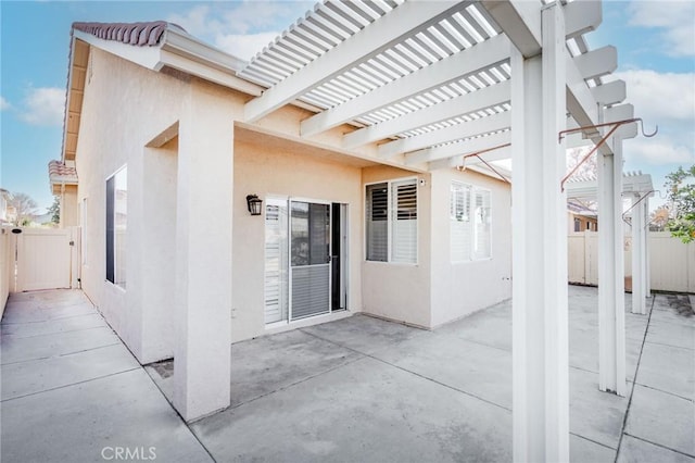773 Camino De Plata, San Jacinto, CA 92583 - view of patio featuring fence and a pergola