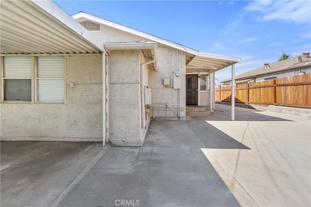 view of patio / terrace with fence