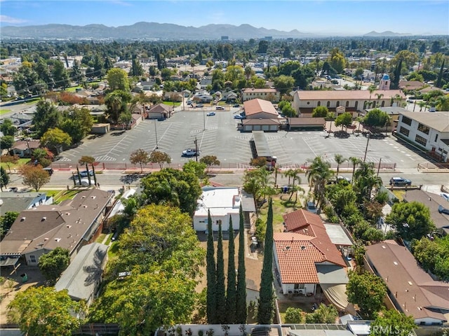 bird's eye view with a mountain view and a residential view