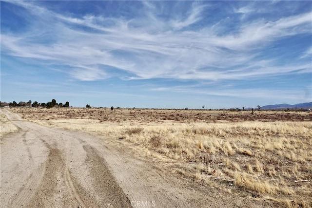 view of road with a rural view