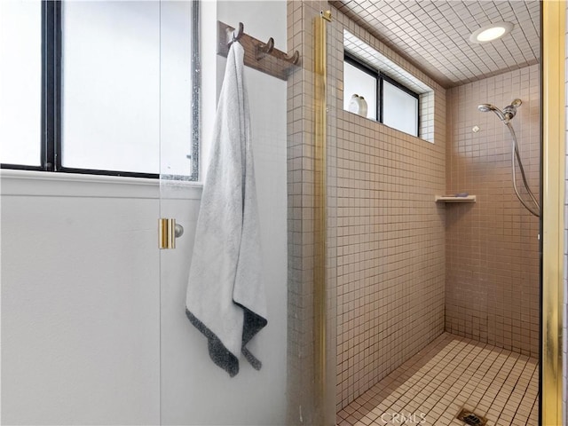 full bathroom with a shower stall