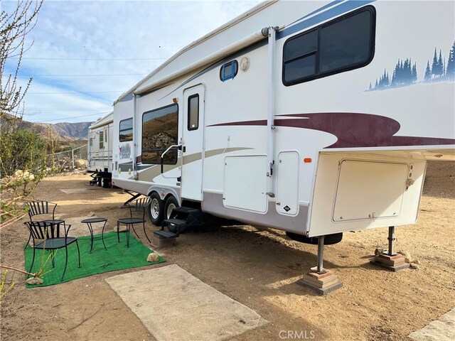 exterior space with a mountain view