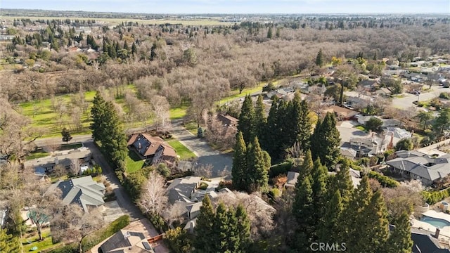 aerial view with a residential view