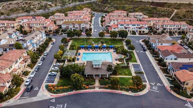 drone / aerial view featuring a residential view