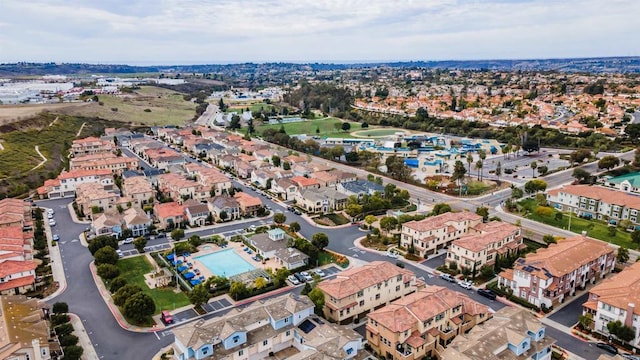 aerial view featuring a residential view