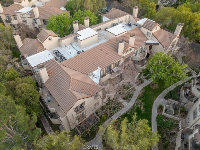 bird's eye view with a residential view