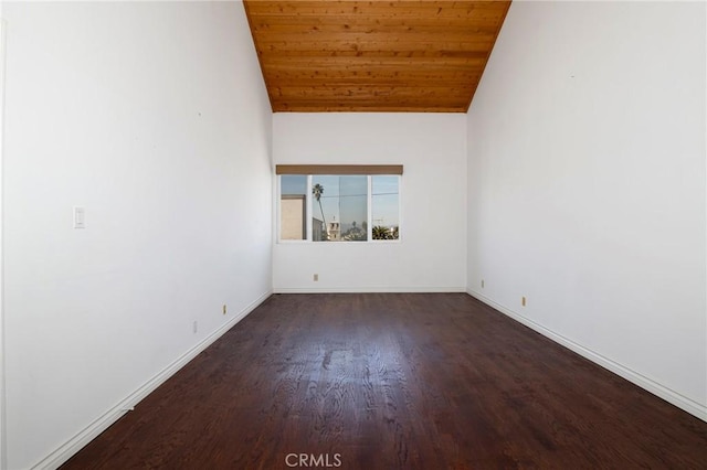435 S La Fayette Park Pl Unit 311, Los Angeles, CA 90057 - spare room featuring lofted ceiling, wood finished floors, baseboards, and wooden ceiling