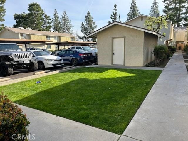 exterior space featuring an outbuilding