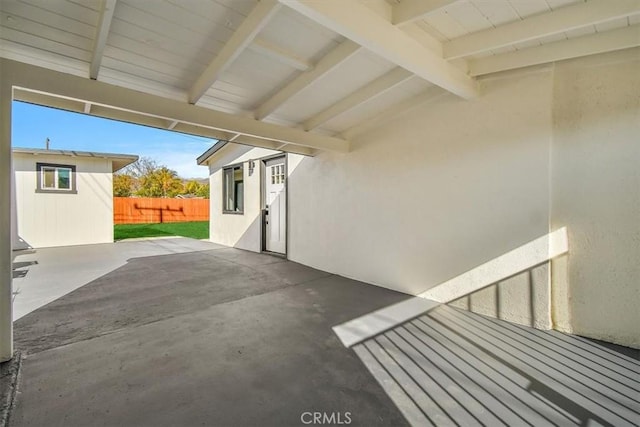 view of patio with fence