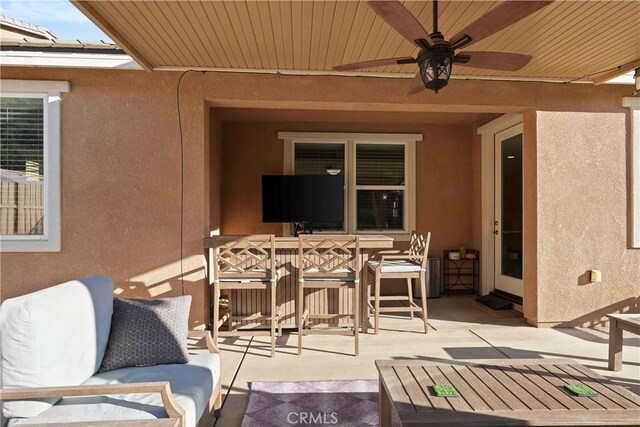34306 Deergrass Way, Lake Elsinore, CA 92532 - view of patio with a ceiling fan