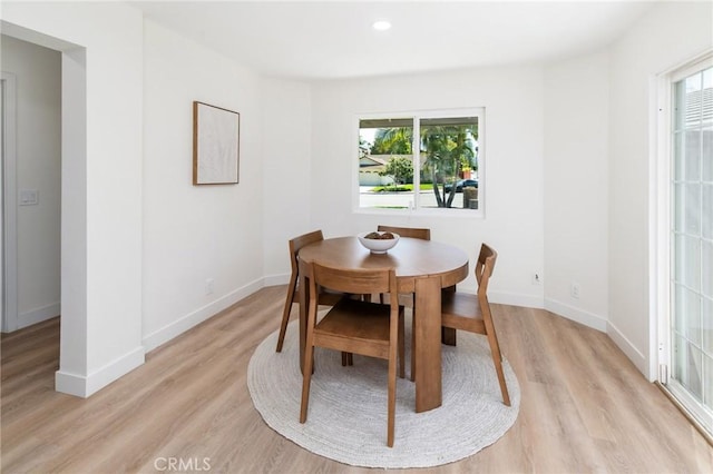 7969 Calle Madrid, Carlsbad, CA 92009 - dining room featuring light wood-style flooring, baseboards, and recessed lighting