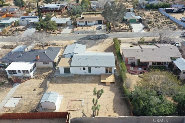 aerial view with a residential view