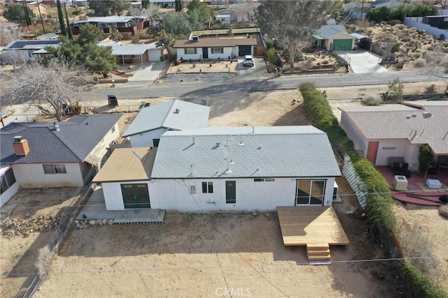 aerial view featuring a residential view