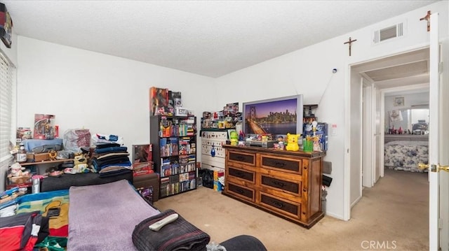 carpeted home office with visible vents