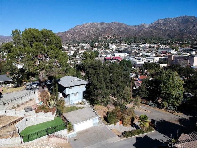 mountain view with a residential view