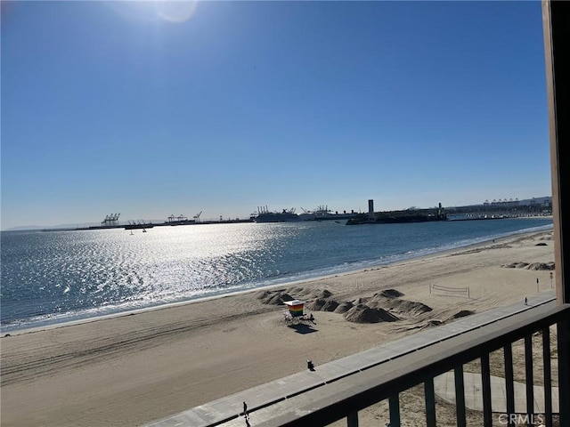 water view with a view of the beach