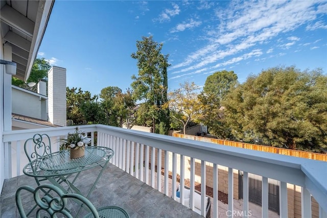 view of balcony