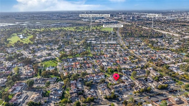 aerial view featuring a residential view