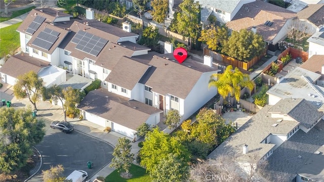 aerial view featuring a residential view