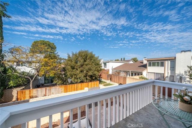 balcony featuring a residential view