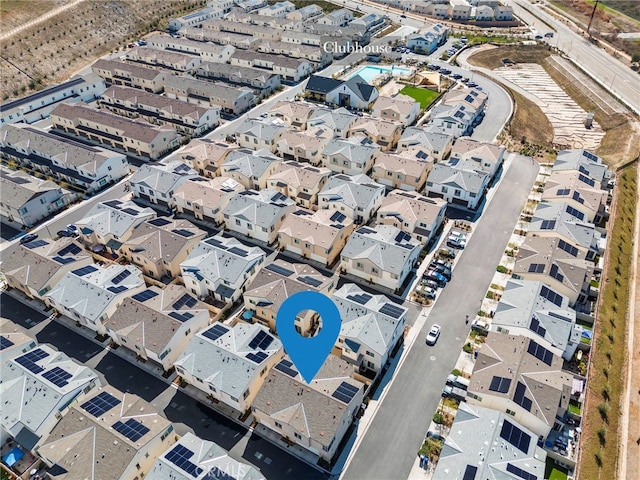 bird's eye view with a residential view