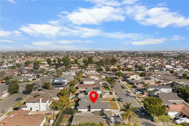 bird's eye view with a residential view