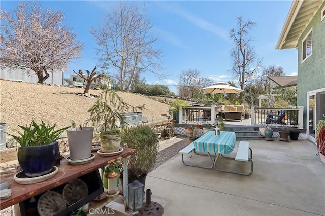 5020 Solitude Ct, Rancho Cucamonga, CA 91737 - view of patio / terrace with a wooden deck