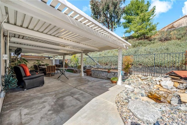 view of patio / terrace with a fenced backyard