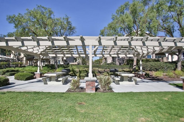 264 Blue Sky Dr, Tustin, CA 92782 - view of home's community featuring a pergola and a yard