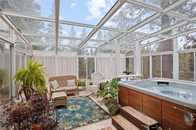 view of sunroom