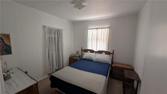 view of carpeted bedroom