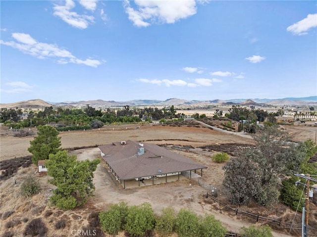 bird's eye view featuring a mountain view