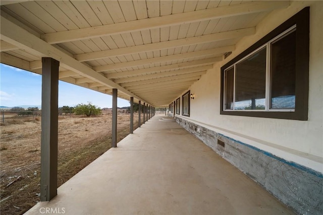 view of patio featuring a rural view