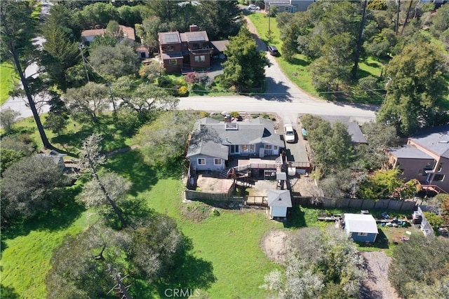 bird's eye view with a residential view