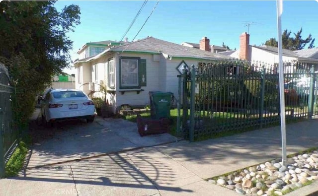 view of front of property with fence