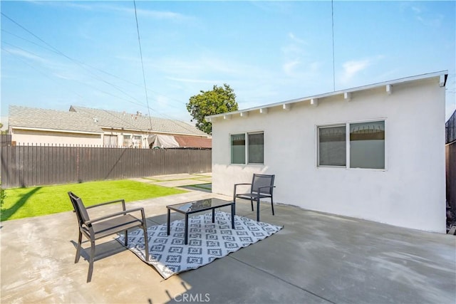 view of patio / terrace featuring a fenced backyard