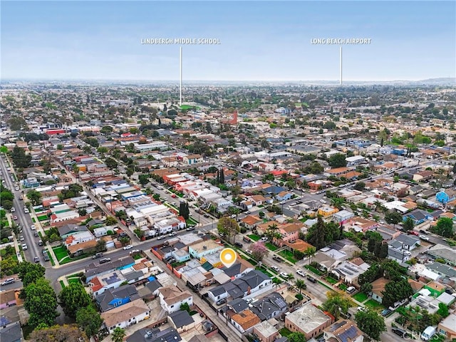 aerial view featuring a residential view