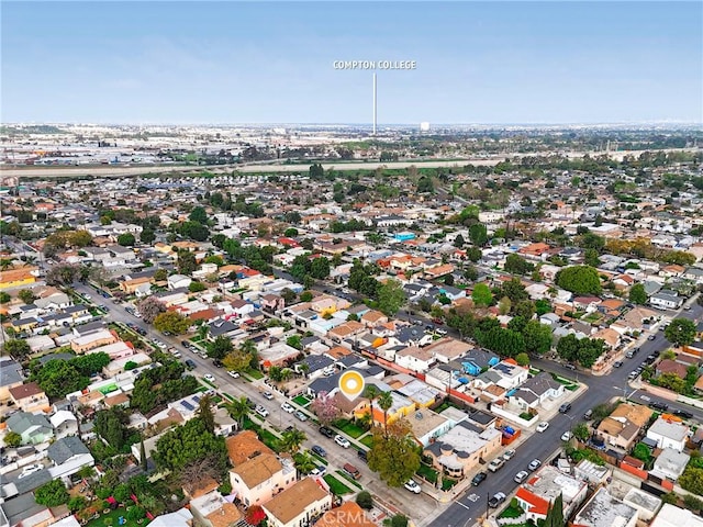 drone / aerial view with a residential view