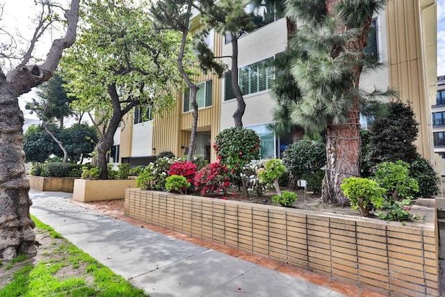 exterior space with stucco siding