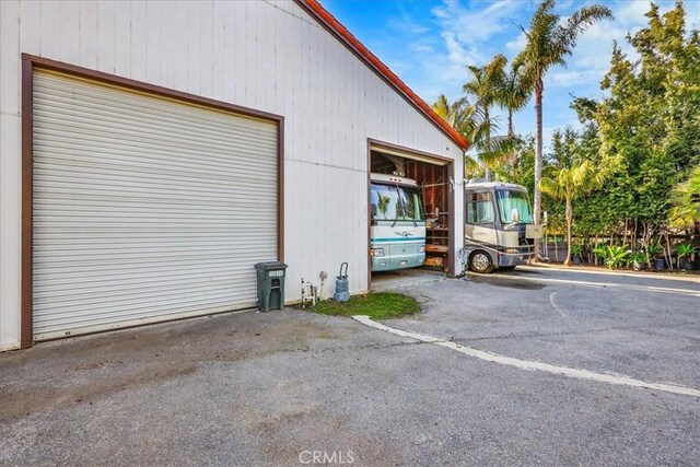 view of home's exterior featuring a garage